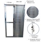 Porta De Alumínio De Correr Balcão 3 Folhas 2,10 X 1,20 Brilh