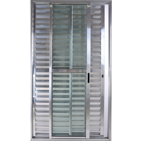 Porta De Alumínio De Correr Balcão 3 Folhas 2,10 X 1,20 Linha