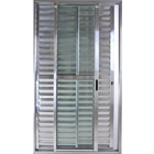 Porta De Alumínio De Correr Balcão 3 Folhas 2,10 X 1,40 Linha