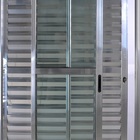 Porta De Alumínio De Correr Balcão 3 Folhas 2,10 X 1,40 Linha