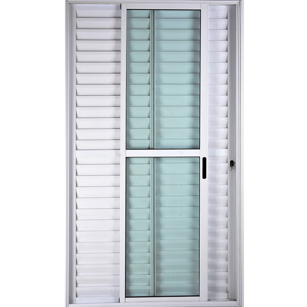 Porta De Alumínio De Correr Balcão 3 Folhas 2,10 X 1,40 Linha