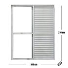 Porta De Alumínio De Correr Balcão 3 Folhas 2,10 X 1,60 Branc