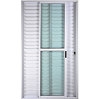 Porta De Alumínio De Correr Balcão 3 Folhas Móveis 2,10 X 1,2