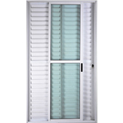 Porta De Alumínio De Correr Balcão 3 Folhas Móveis 2,10 X 1,4