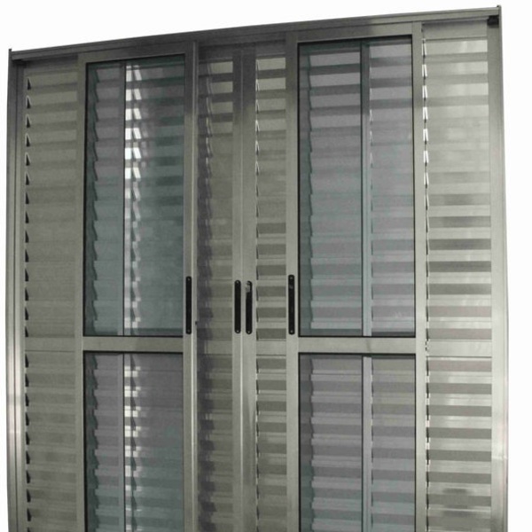 Porta De Alumínio De Correr Balcão 6 Folhas 2,10 X 1,50 Linha