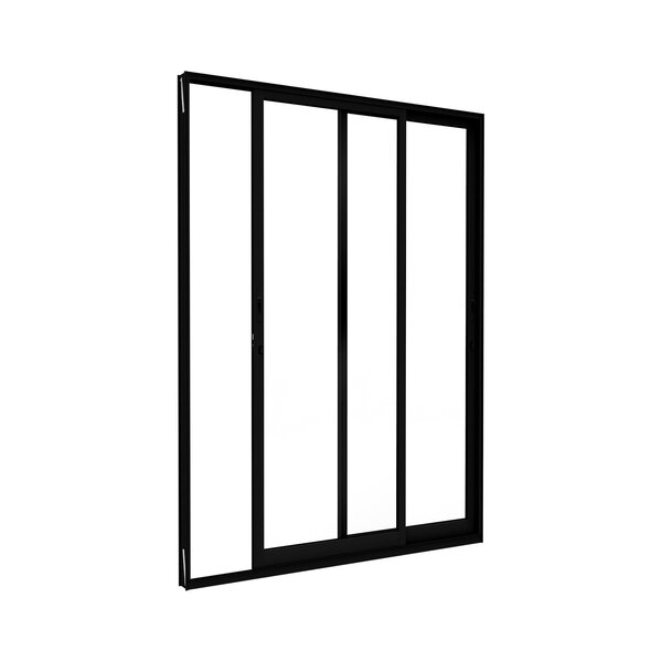 Porta De Alumínio De Correr Lateral 2 Folhas 215x160cm Lucasa