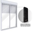 Porta De Alumínio De Correr Lateral 2 Folhas Persiana Integra