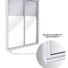 Porta De Alumínio De Correr Lateral 2 Folhas Persiana Integra