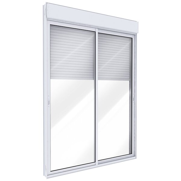Porta De Alumínio De Correr Lateral 2 Folhas Persiana Integra