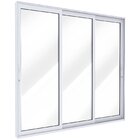 Porta De Alumínio De Correr Lateral 3 Folhas Móveis Vidro Tem