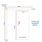 Porta De Alumínio De Correr Sobrepor 215x70cm Laminada Revers