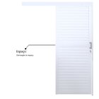 Porta De Alumínio De Correr Sobrepor 215x70cm Laminada Revers