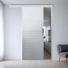 Porta De Alumínio De Correr Sobrepor 215x80cm Laminada Revers