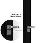 Porta De Alumínio De Giro Com Vidro Temperado 215x90cm Lucasa