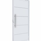 Porta De Alumínio De Giro Lambri 215x95cm Com Friso E Puxador