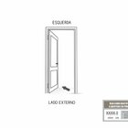 Porta De Alumínio De Giro Lambri 215x95cm Com Friso E Puxador