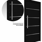 Porta De Alumínio De Giro Lambri 215x95cm Com Friso E Puxador