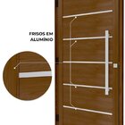Porta De Alumínio De Giro Lambri Com Friso Puxador De 80cm Em