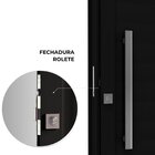 Porta De Alumínio De Giro Lambri Puxador De 80cm Em Aço Inox