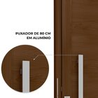 Porta De Alumínio De Giro Lambri Puxador De 80cm Em Aço Inox