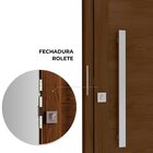 Porta De Alumínio De Giro Lambri Puxador De 80cm Em Aço Inox