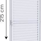 Porta De Alumínio De Giro Laminada Ventilada 215x95cm Lucasa