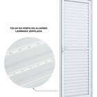 Porta De Alumínio De Giro Laminada Ventilada 215x95cm Lucasa