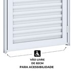 Porta De Alumínio De Giro Laminada Ventilada 215x95cm Lucasa
