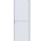 Porta De Alumínio De Giro Laminada Ventilada 215x95cm Lucasa