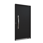 Porta De Alumínio De Giro Pivotante Lambri Com  Puxador 80Cm - 215X105X8 - Abertura Esquerda