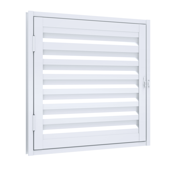 Porta De Alumínio De Giro Para Alçapão Abertura Externa Esquerda - 060X060X4,5