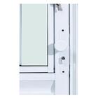 Porta De Alumínio L25 Com Grade Branca Direita - 210x80