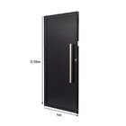 Porta De Alumínio Lambri 210x100cm Batente 4cm Ultra Ramassol