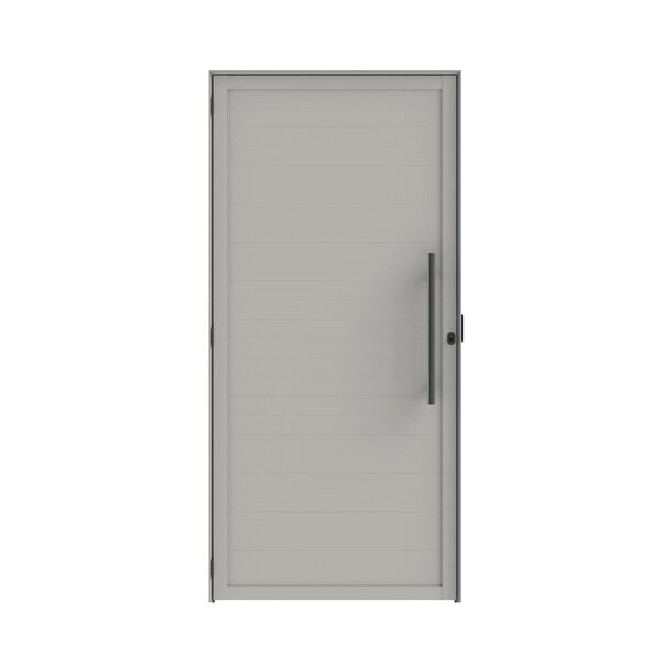 Porta De Alumínio Lambri 210x100cm Com Puxador Batente 6,2cm