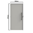 Porta De Alumínio Lambri 210x100cm Com Puxador Batente 6,2cm