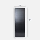 Porta De Aluminio Lambri 210x70cm Linha Premium Lux-esquadria