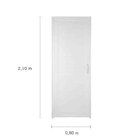 Porta De Alumínio Lambri 210x80cm Integral Glass Astra  Aceti