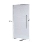 Porta De Alumínio Lambri 210x90cm Batente 4cm Cristal Ramasso