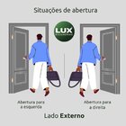 Porta De Aluminio Lambri 210x90cm Com Puxador Linha Premium L