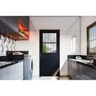 Porta De Alumínio Lambri 215x85cm Com Grade Postico E Vidro L