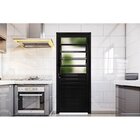 Porta De Alumínio Lambri 215x85cm Com Travessa E Vidro Mini B