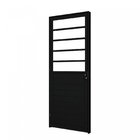 Porta De Alumínio Lambri 215x85cm Com Travessa E Vidro Mini B