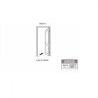 Porta De Alumínio Lambri 215x85cm Com Travessa E Vidro Mini B