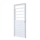 Porta De Alumínio Lambri 215x85cm Com Travessa Mista E Vidro