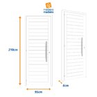Porta De Aluminio Lambri Social 210x95cm Com Puxador Acetinado