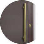 Porta De Aluminio Lambril 210x100cm Com Puxador Super Brimak