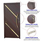 Porta De Aluminio Lambril 210x100cm Com Puxador Super Duna Br