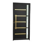 Porta De Aluminio Lambril 210x100cm Com Puxador Super Miraggi