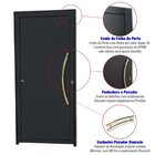 Porta De Aluminio Lambril 210x100cm Com Puxador Super Savana