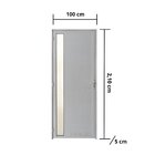 Porta De Alumínio Lambril 210x100cm Com Visor Hale Esquadrias